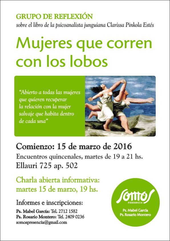 Mapa de bits en Grupo de Reflexión Mujeres que corren con los lobos afiche2016.cdr